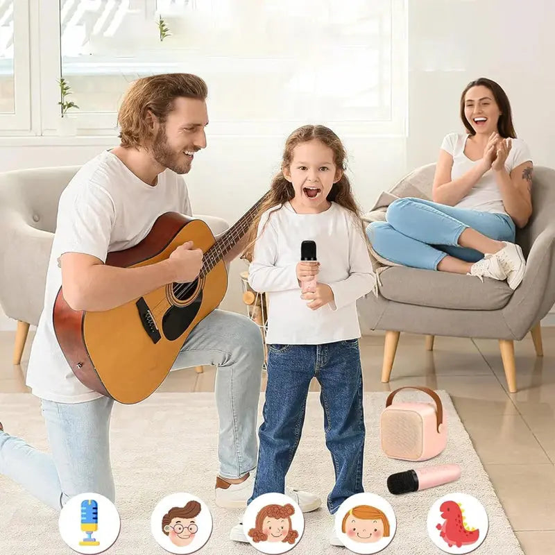 Mini Karaoke Machine with Wireless Microphones Stone's Store