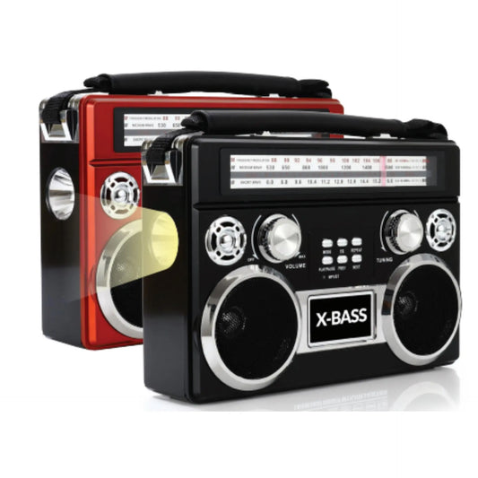 Supersonic Portable 3 Band Radio with Bluetooth and Flashlight Online Contraptions