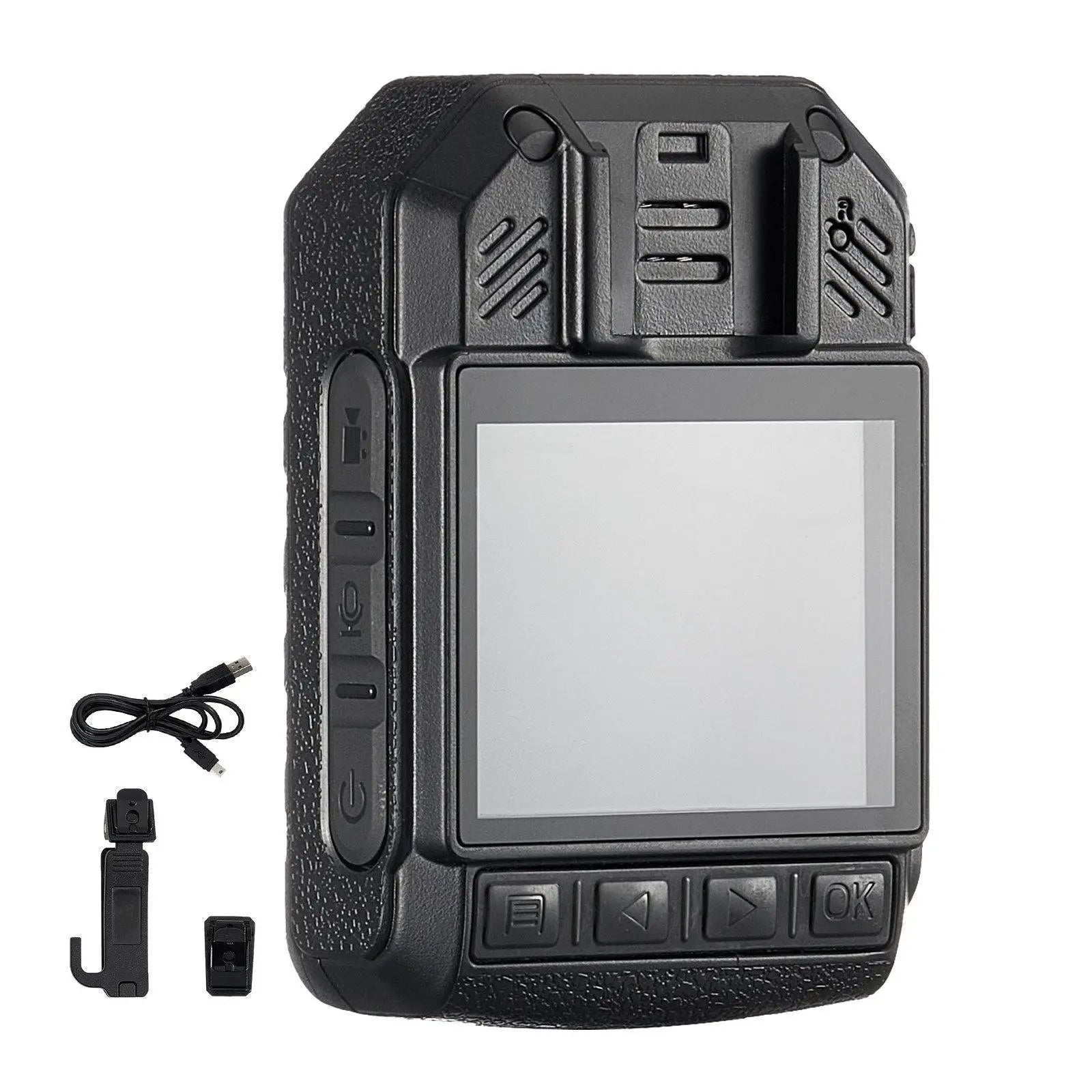 VEVOR 1440P HD Police Body Camera, 64GB Body Cam with Audio Video Recording Picture, Built-in 2850 mAh Battery, 2.0" LCD, Infrared Night Vision, Waterproof Personal Body Cam for Law Enforcement Online Contraptions