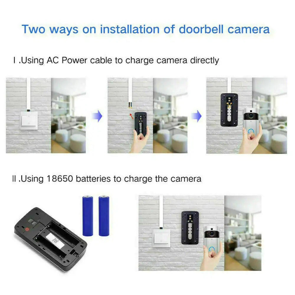 Smart Wireless WiFi Video Doorbell Phone Door Ring Intercom Security Camera Bell My Store