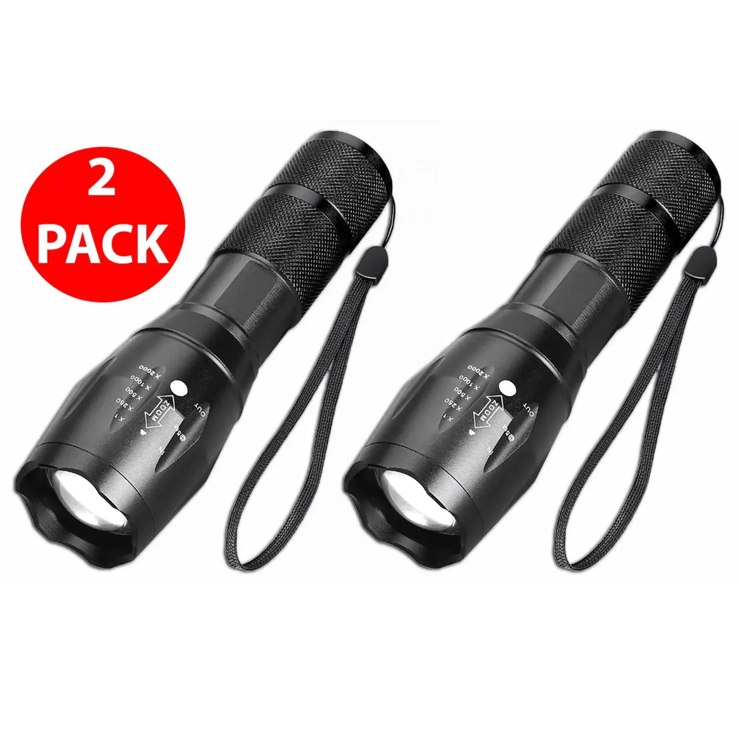 Super-Bright 90000LM LED Tactical Flashlight 5 Modes Zoomable Torch Searchlight My Store