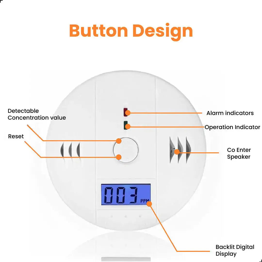 LCD Combination CO Carbon Monoxide Detector My Store