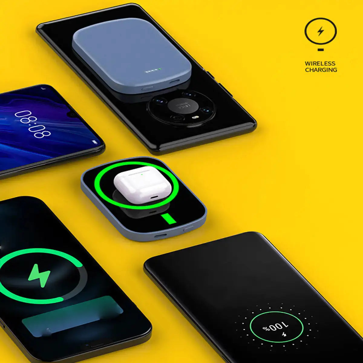 Chargomate Magnetic Portable Wireless Charger And Power Bank For Apple And Android My Store