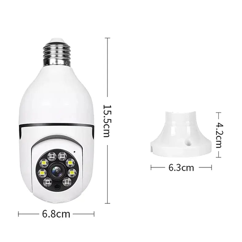 360° 1080P IP E27 Light Bulb Camera Wi-Fi IR Night Smart Home Wireless Security My Store