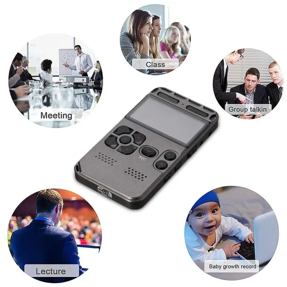 64GB Rechargeable LCD Digital Audio Sound Voice Recorder Dictaphone MP3 Player My Store