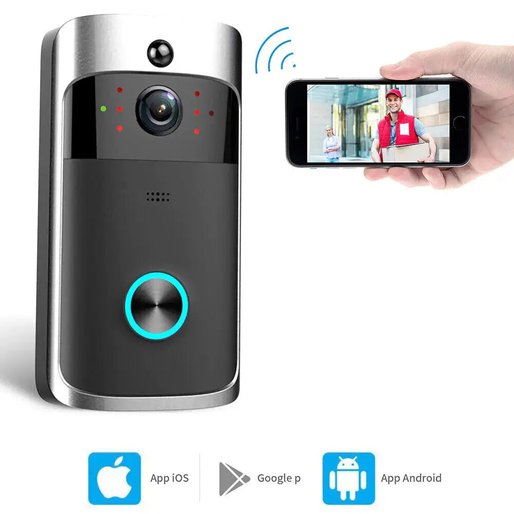 Smart Wireless WiFi Video Doorbell Phone Door Ring Intercom Security Camera Bell My Store