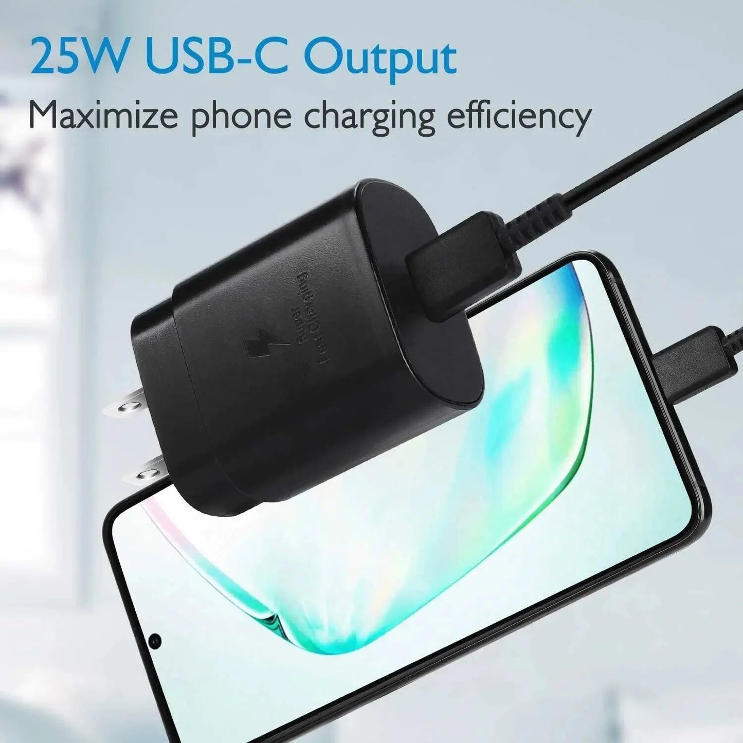 25w Super Fast Charger Type USB-C 10FT Cable For Samsung Galaxy S23 S22 S21 S20 My Store