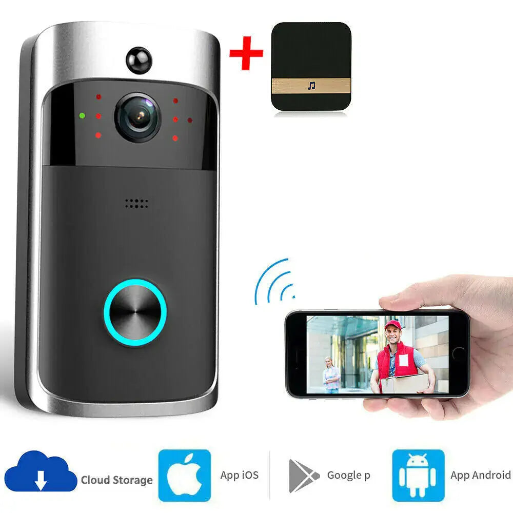 Smart Wireless WiFi Video Doorbell Phone Door Ring Intercom Security Camera Bell My Store