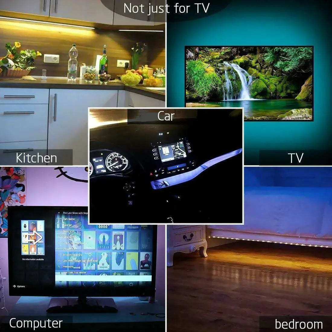 5V USB LED Strip Lights TV Back Light 5050 RGB Colour Changing with 24Key Remote My Store