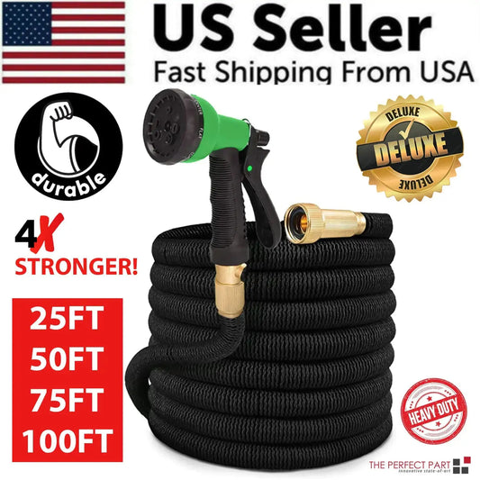 4X Stronger Deluxe Expandable Flexible Garden Hose Water Hose 25, 50, 75, 100FT My Store