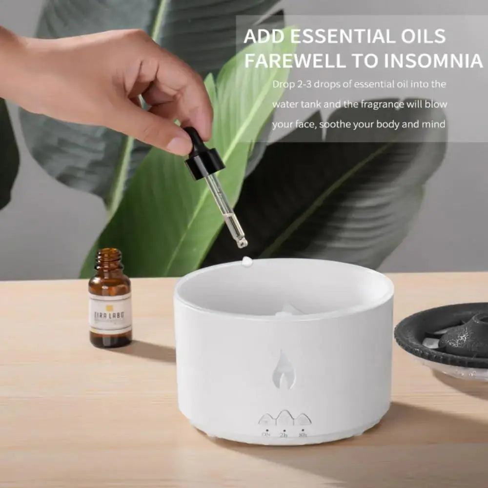 Volcano Diffuser for Essential Oils Aromatherapy Humidifier Auto Shut Off White My Store