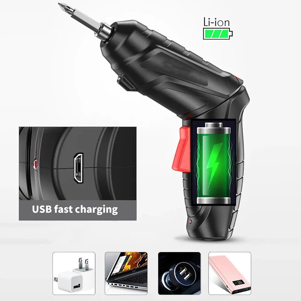 3.6v Power Tools Household Maintenance Repair 500mAh Lithium Battery Mini Household Electric Drill Rotated Cordless Screwdriver DIZAINLIFE Store