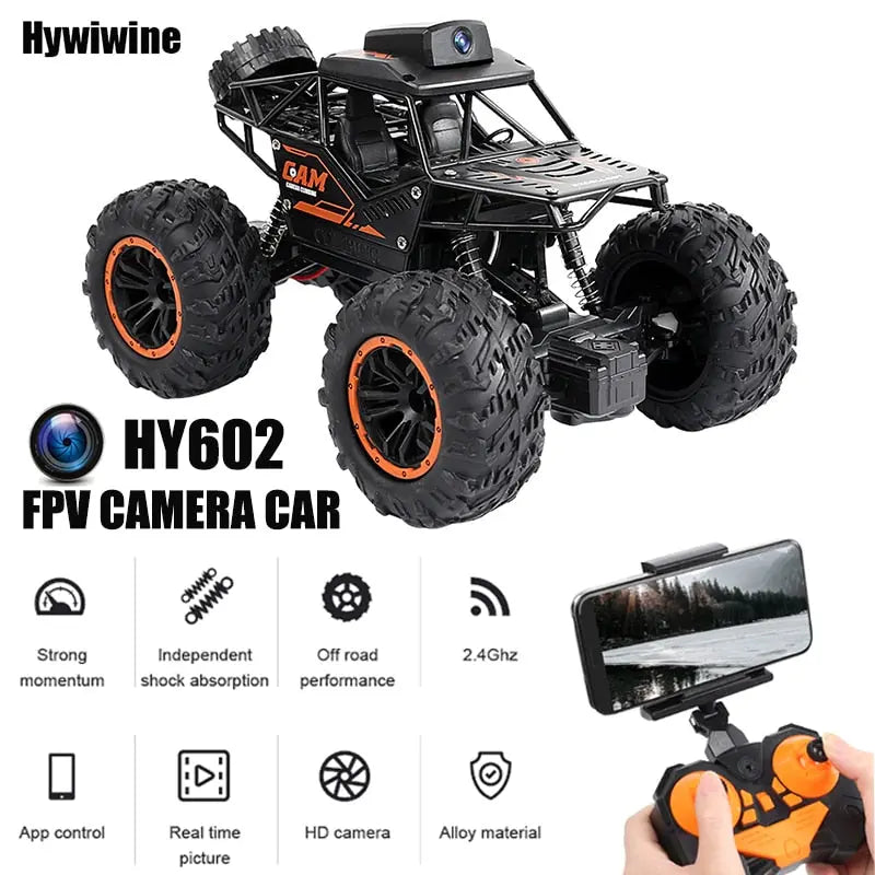 1:18 2.4G Remote Control SUV Radiocontrol Climbing Stunt Vehicle With HD 720P WIFI FPV Camera HY Toy Store