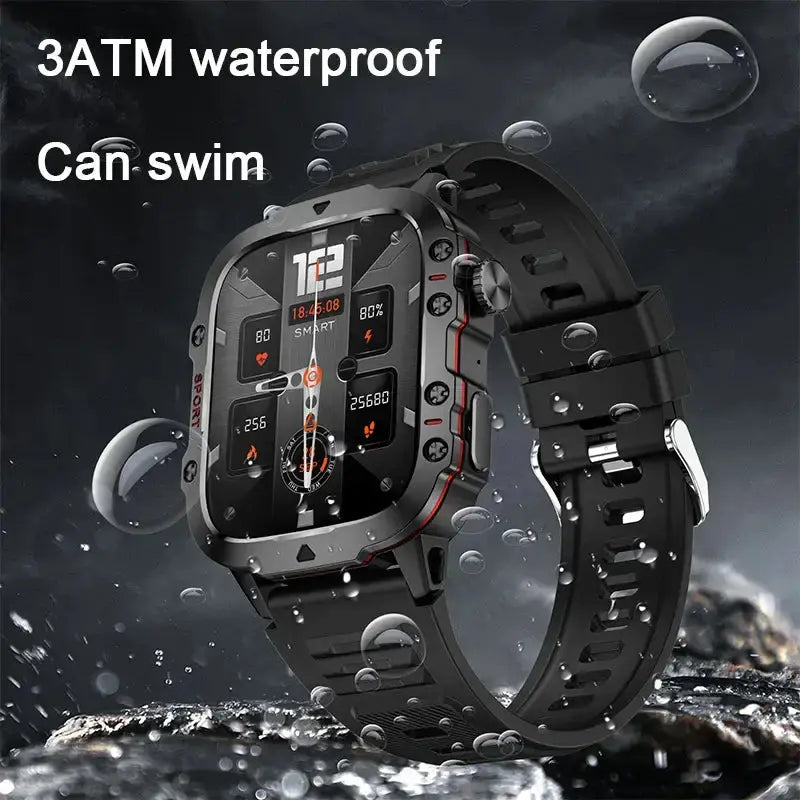 2024 New For Xiaomi Military Smart Watch Men IP68 5ATM Outdoor Sports Fitness Tracker Health Monitor 1.96" BT Call Smartwatch LIGE Smartwatch Dropshipping Store