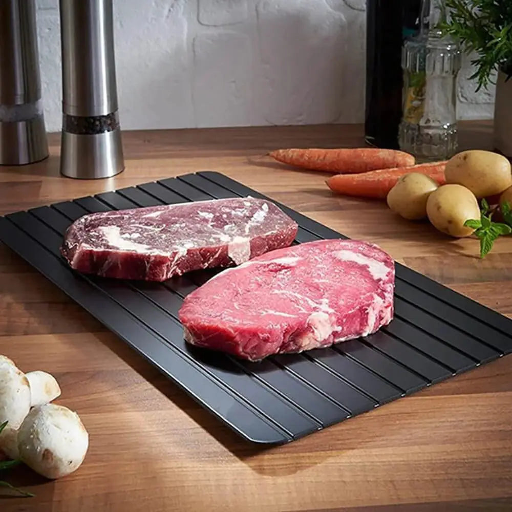 Fast Defrosting Tray for Frozen Meat Large Size Thawing Plate with Groove Design Defrost Food Rapid Safer Kitchen Gadgets Tools SDARISB Official Store