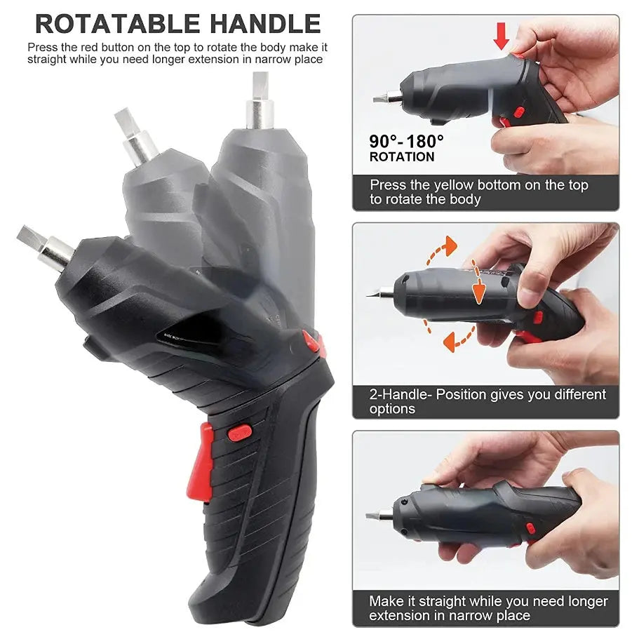 3.6v Power Tools Household Maintenance Repair 500mAh Lithium Battery Mini Household Electric Drill Rotated Cordless Screwdriver DIZAINLIFE Store