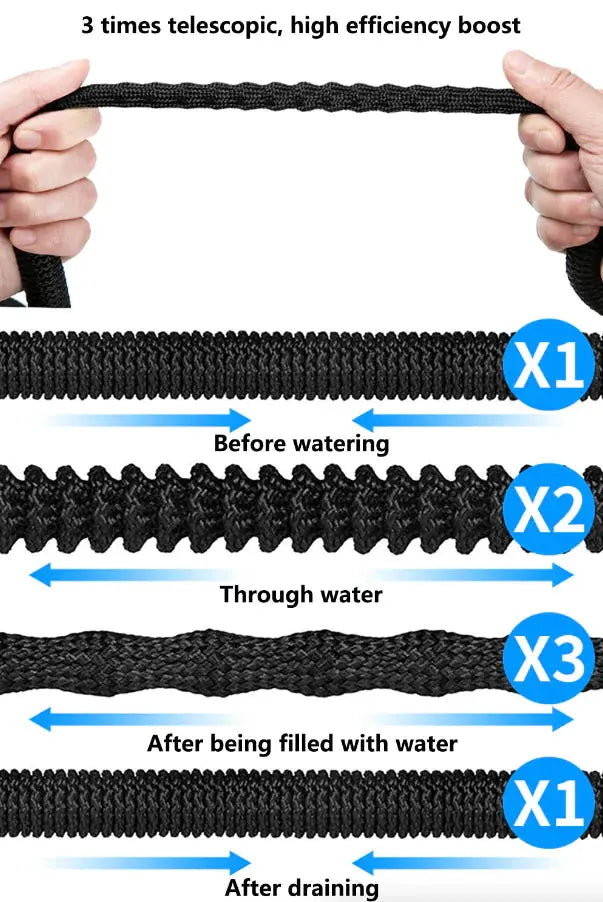 4X Stronger Deluxe Expandable Flexible Garden Hose Water Hose 25, 50, 75, 100FT My Store