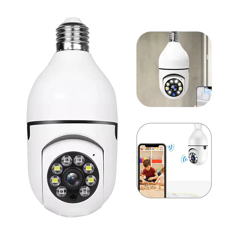 360° 1080P IP E27 Light Bulb Camera Wi-Fi IR Night Smart Home Wireless Security My Store