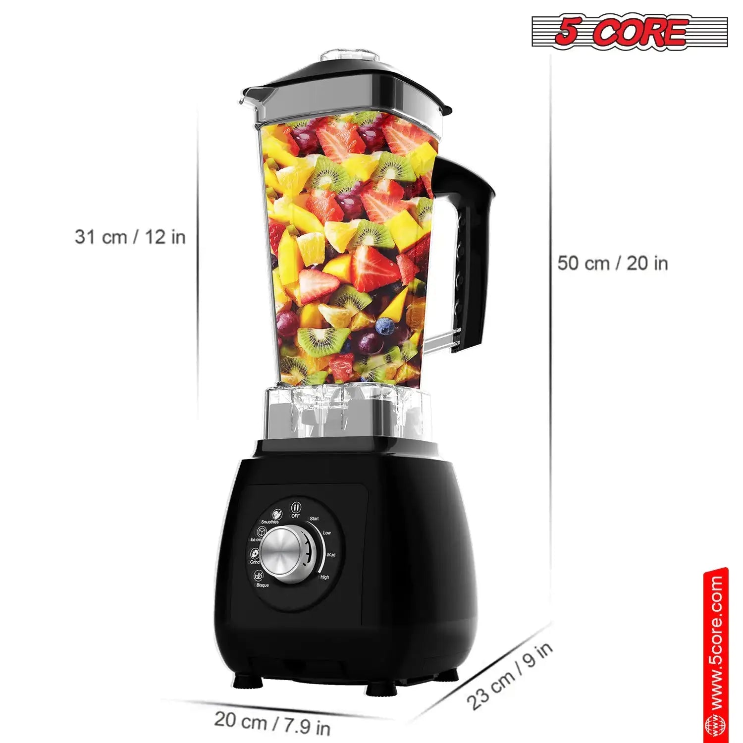 5Core Juicer Blender Machines 2000W Countertop Kitchen Smoothie Maker w 68oz Jar My Store