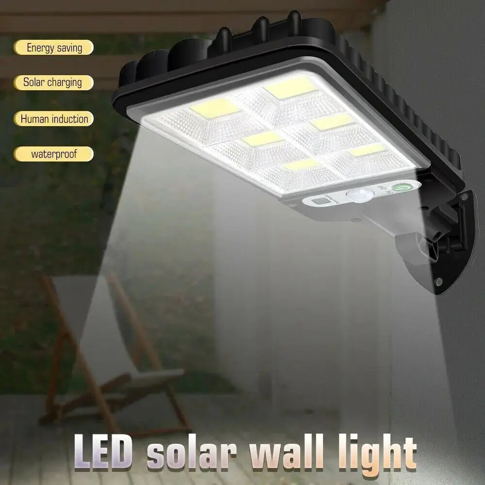 600W LED Solar Wall Light Motion Sensor Outdoor Garden Security Street Yard Lamp My Store