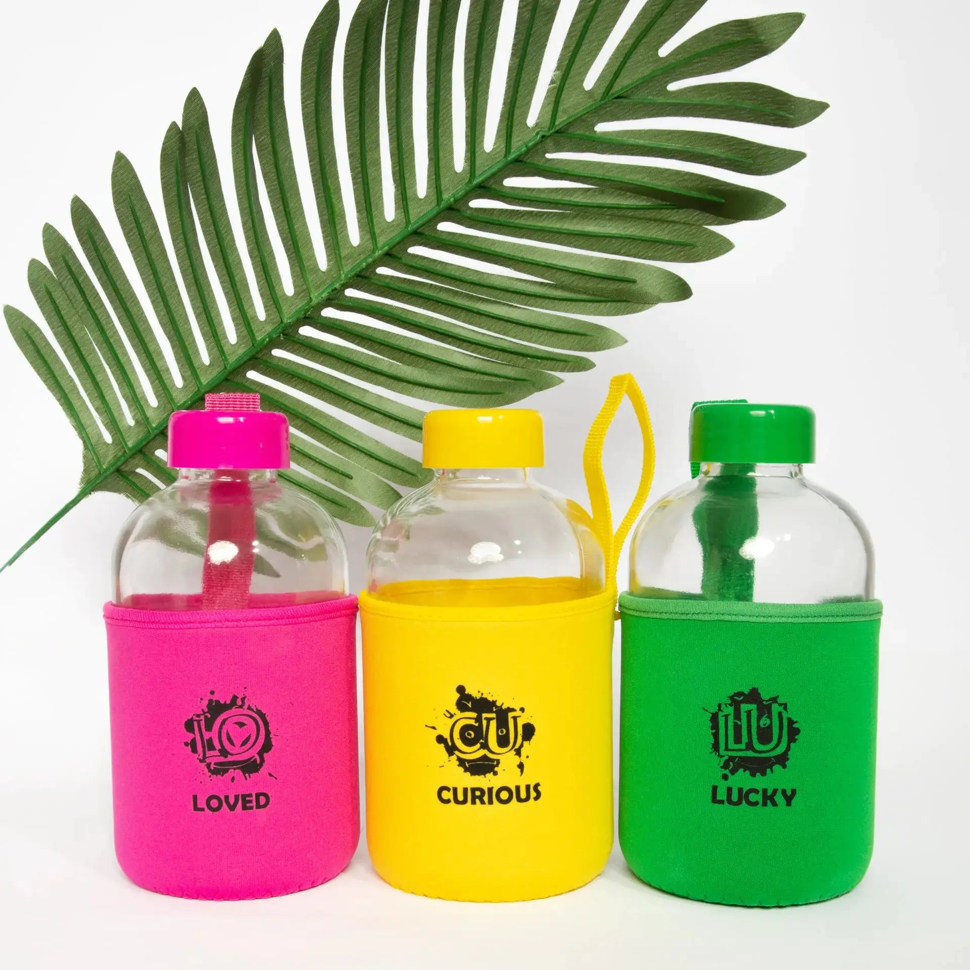 Biggdesign Moods Up Lucky Glass Flask with Neoprene Cover 600 Ml My Store