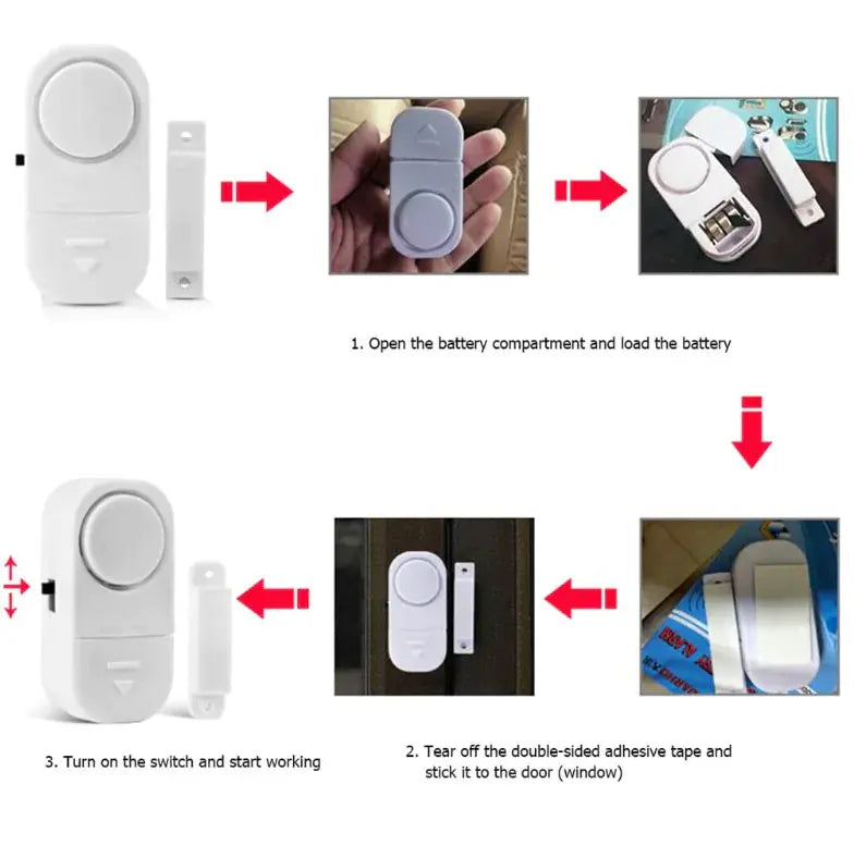 6 PCS WIRELESS Home Window Door Burglar Security ALARM System Magnetic Sensor My Store