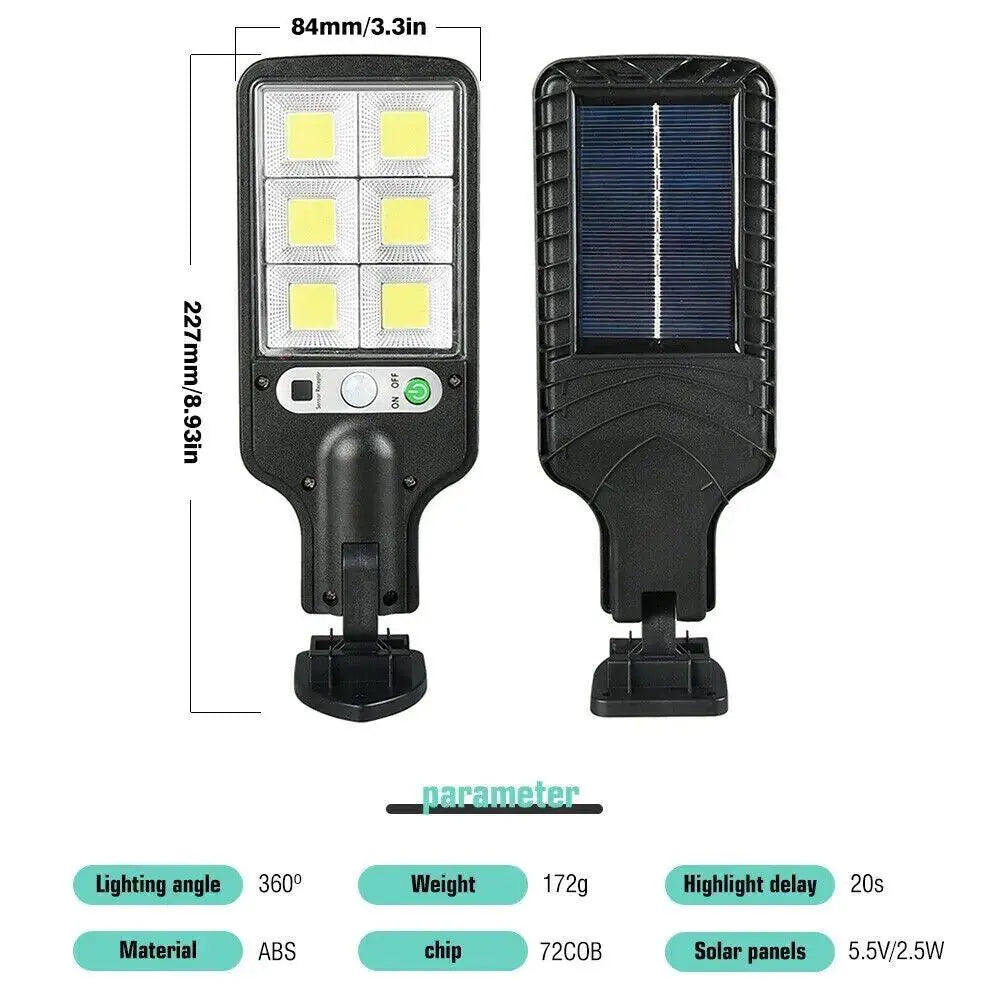 600W LED Solar Wall Light Motion Sensor Outdoor Garden Security Street Yard Lamp My Store