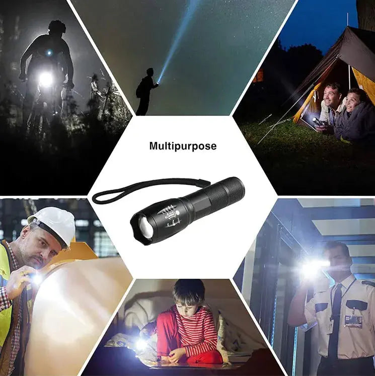 Super-Bright 90000LM LED Tactical Flashlight 5 Modes Zoomable Torch Searchlight My Store