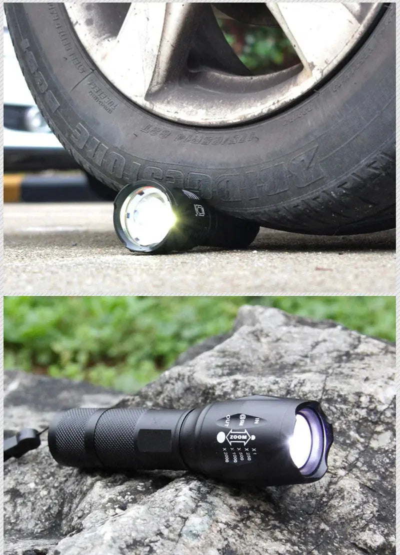 Super-Bright 90000LM LED Tactical Flashlight 5 Modes Zoomable Torch Searchlight My Store