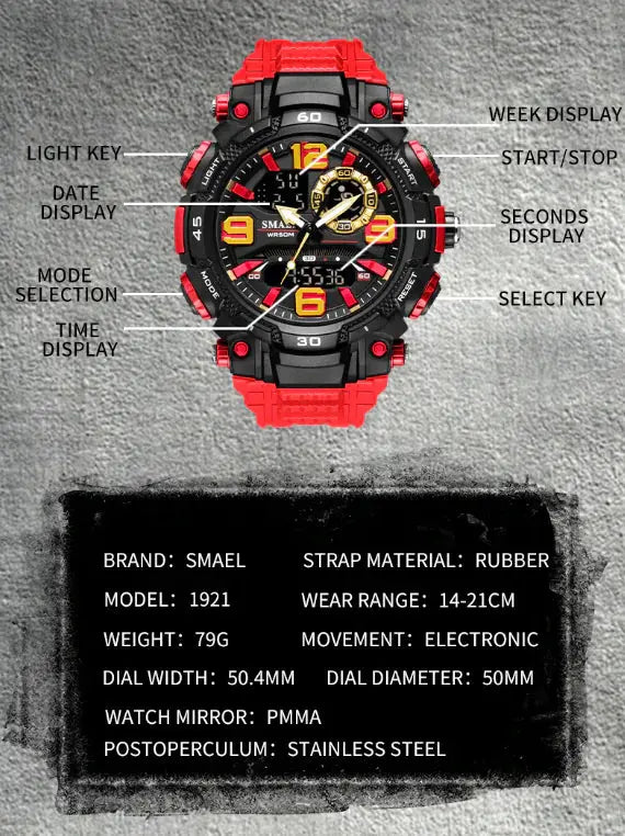 Military Men Watch Fashion Sport Outdoor G Wristwatch Male Digital Stopwatch My Store